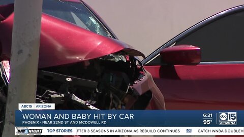 Woman and baby hit by car near 22nd Street and McDowell