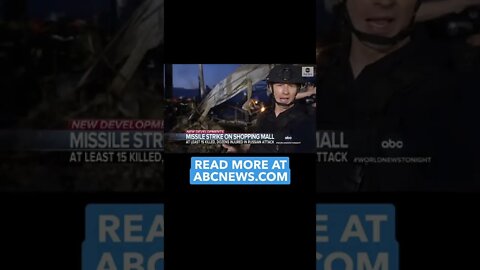 reports on the Russian missile strike at a crowded shopping mall in Kremenchuk, At least 15 people