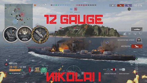 12 Gauge (Nikolai I Gameplay Review in World of Warships Legends)