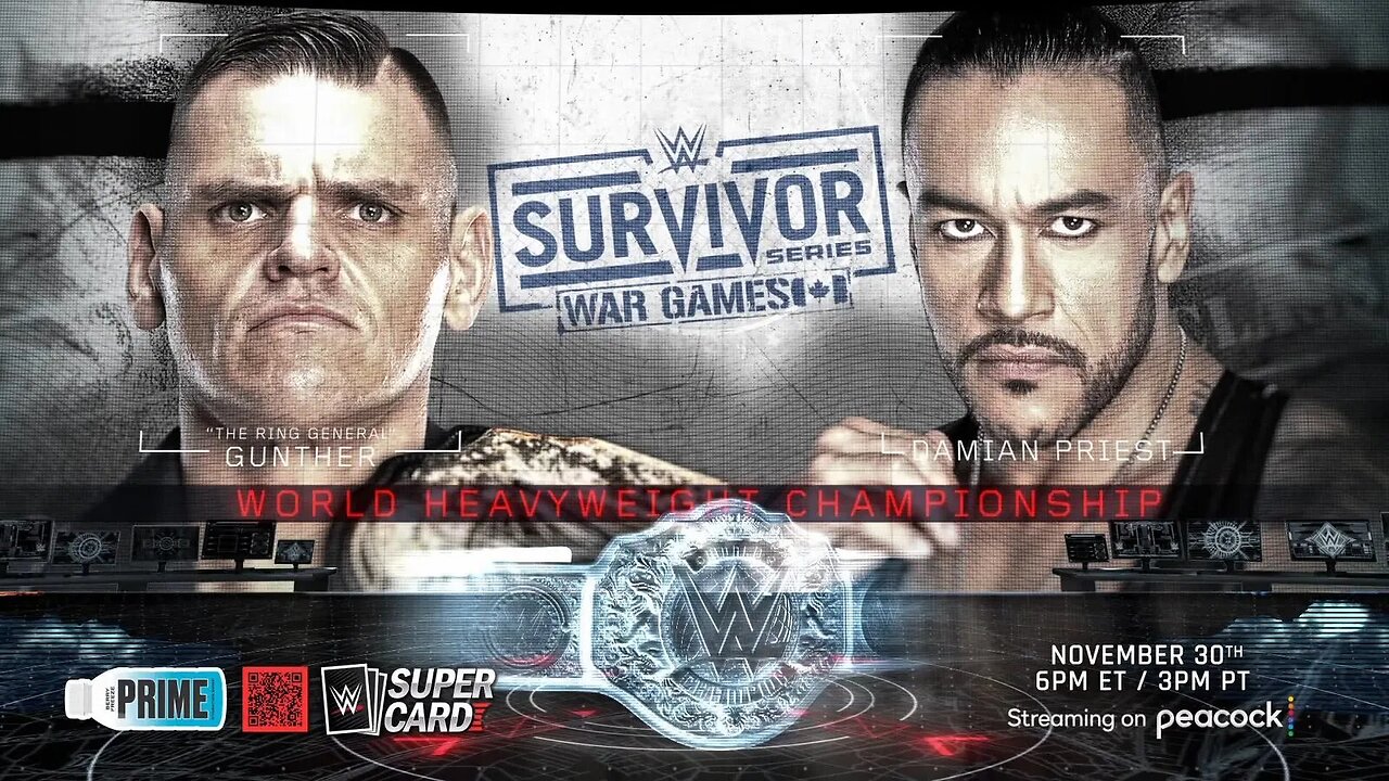 Gunther Vs Damian Priest WWE Survivor Series WarGames World Heavyweight Championship Prediction