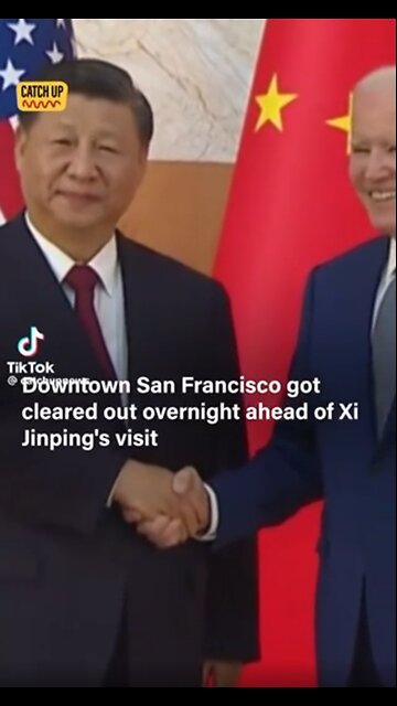 Downtown San Francisco got cleared out overnight ahead of Xi Jinping's visit...