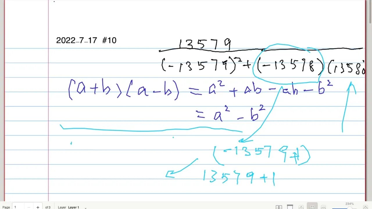 [從零到奧數] #10 求13579 / ( (-13579)^2 + (-13578)(13580) )
