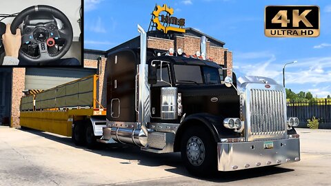 I ALMOST HIT another truck with my long trailer | Peterbilt with Logitech G29 | ATS Gameplay | 4K