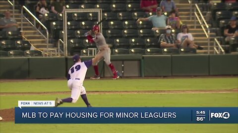 MLB to pay housing for Minor Leaguers