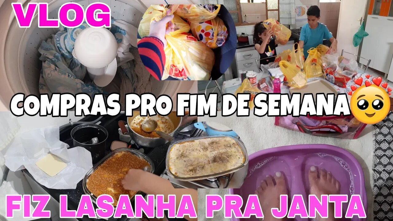 VLOG FIZ HIDRATAÇÃO NO CABELO ||COMPRAS PRO FIM DE SEMANA ||FIZ LASANHA PRA JANTA