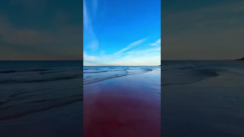 Wide angle shot of beach