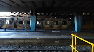 SOUTH AFRICA - Cape Town - Mbalula visits Burned Trains (Video) (vCE)