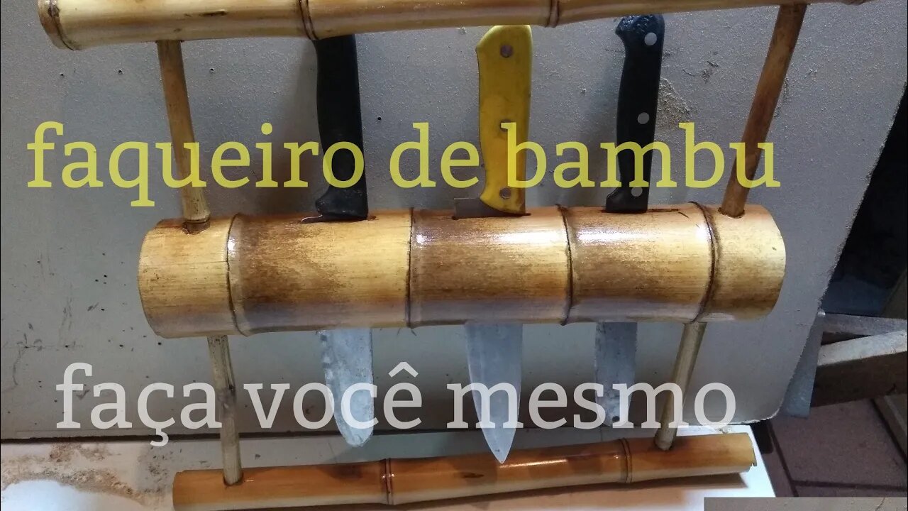 como fazer faqueiro de bambu @bambu total
