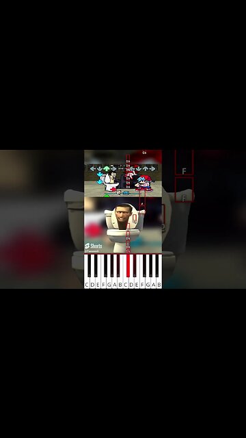 FNF Skibidi Toilet Playground Test VS Gameplay (@GameTime24) - Octave Piano Tutorial