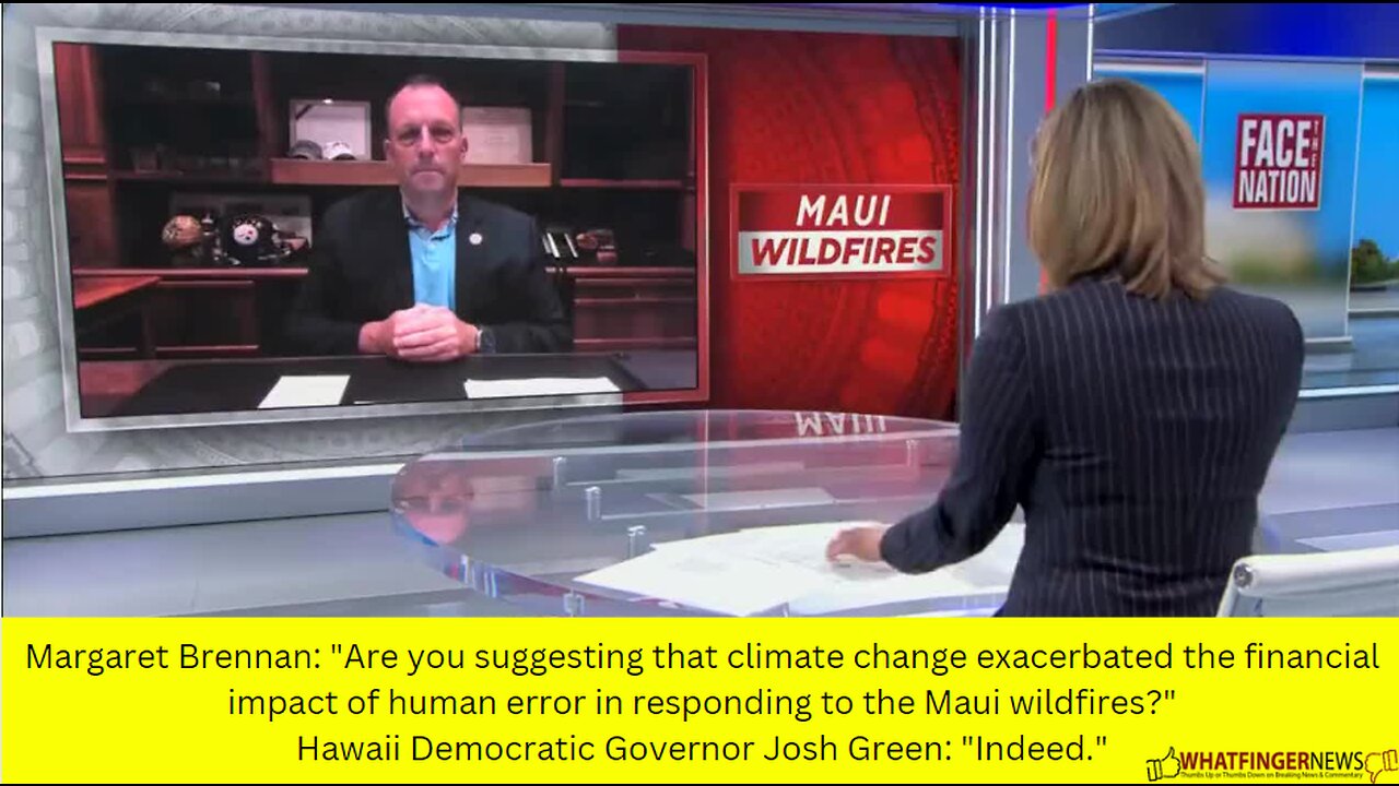 Margaret Brennan: "Are you suggesting that climate change exacerbated the financial impact