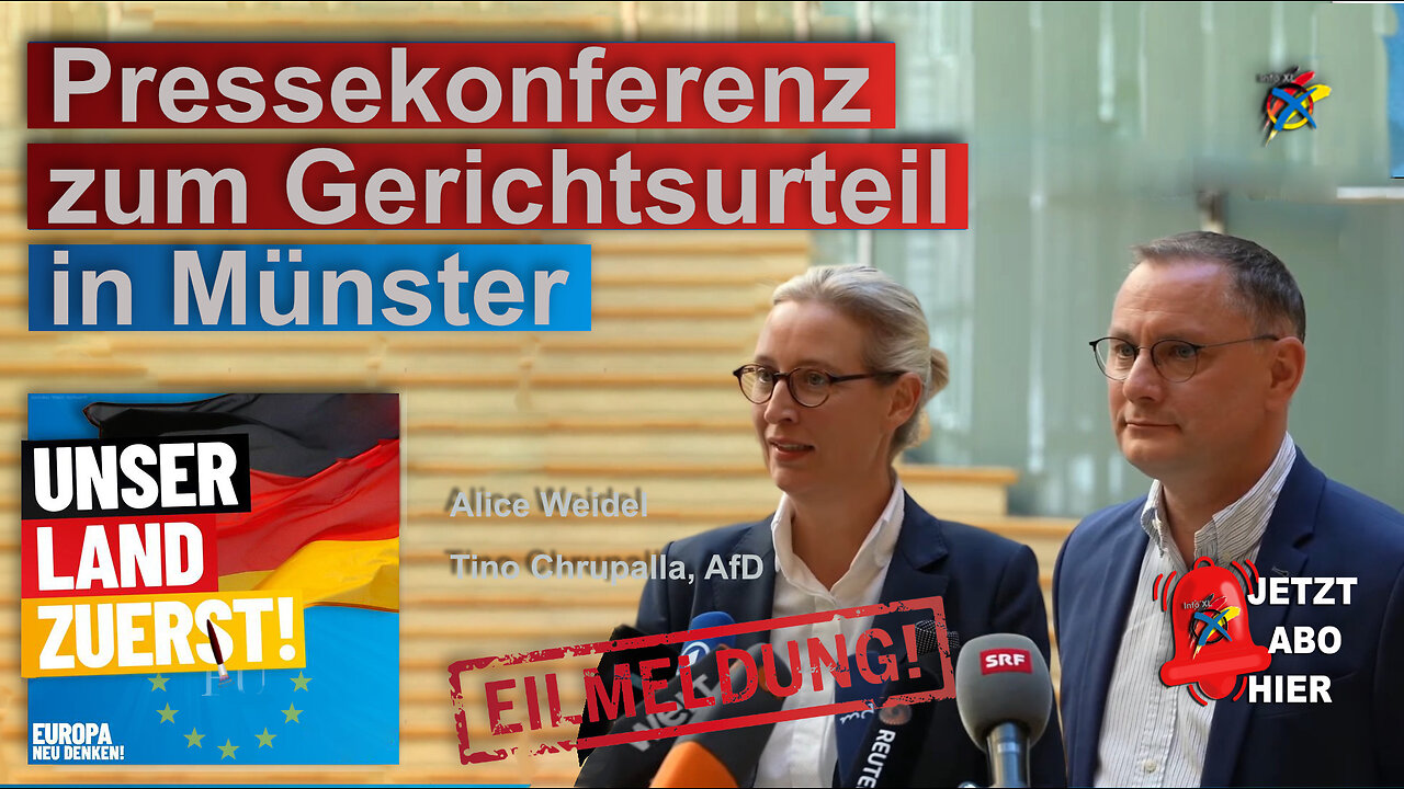 Pressekonferenz zum Gerichtsurteil in Münster, Alice Weidel und Tino Chrupalla, AfD