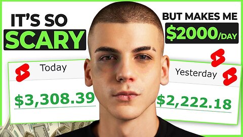 Scary $1250-Day YouTube Shorts Method For Beginners To Make Money Without Showing Face!