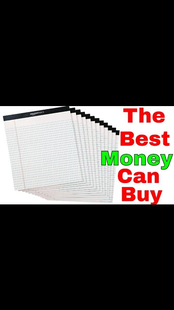 AmazonBasics Legal/Wide Ruled 8-1/2 by 11-3/4 Legal Pad - White (50 Sheet Paper Pads, 12 pack)