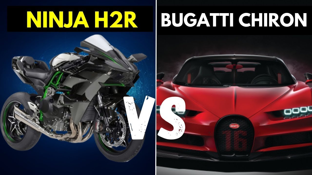 Bugatti Veyron vs kawasaki ninja H2r