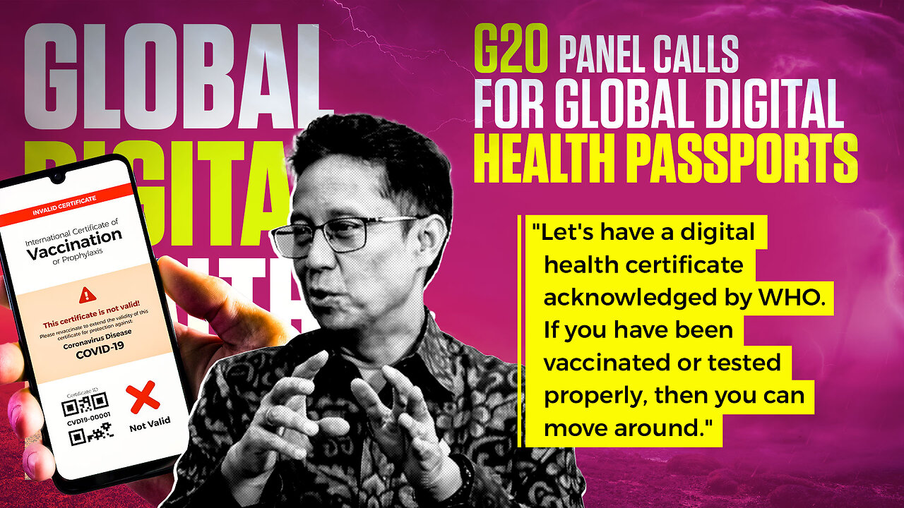 Global Digital Health Passports | G20 Panel Calls for Global Digital Health Passports | "Let's have a digital health certificate acknowledged by WHO. If you have been vaccinated or tested properly, then you can move around."