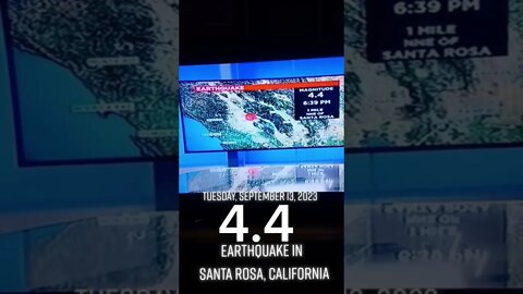 4.4 Magnitude Earthquake in Santa Rosa California