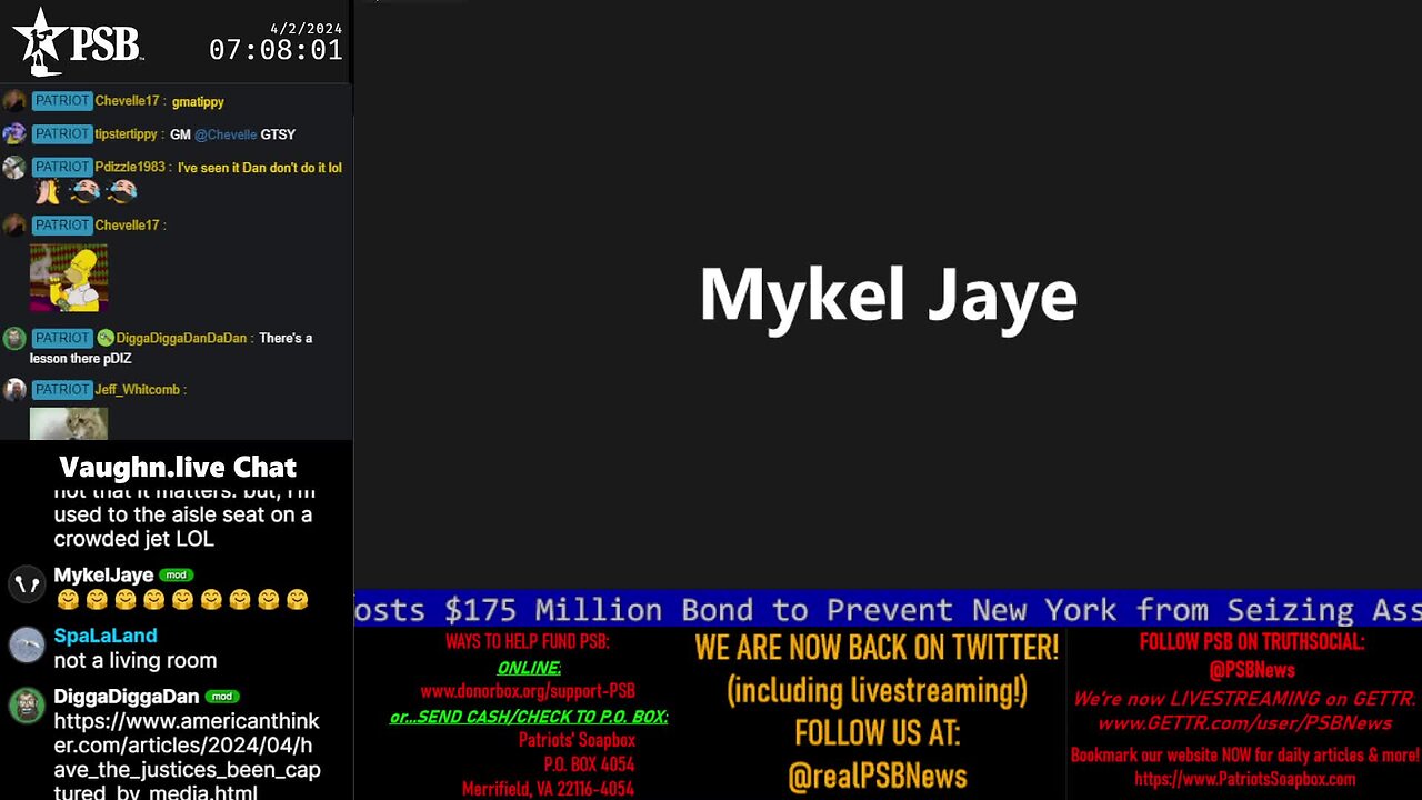 2024-04-02 07:00 EDT - Patriots Soapbox AM: with MykelJaye, SkyeBreeze