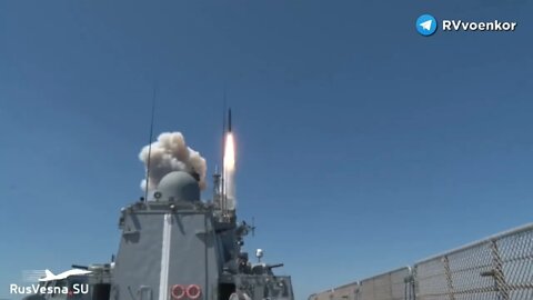 Russian Launch Of Sea-Based Cruise Missiles That Destroyed The Kremenchug Oil Refinery