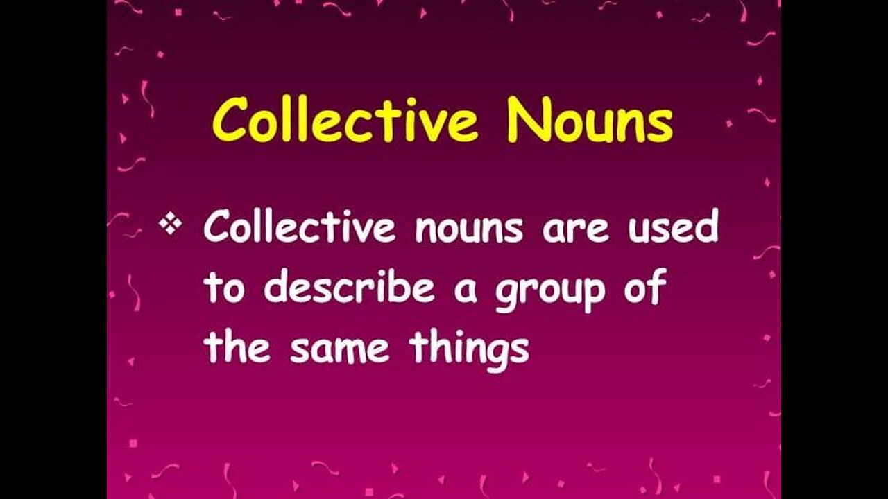 Individual and Collective Nouns in English #1