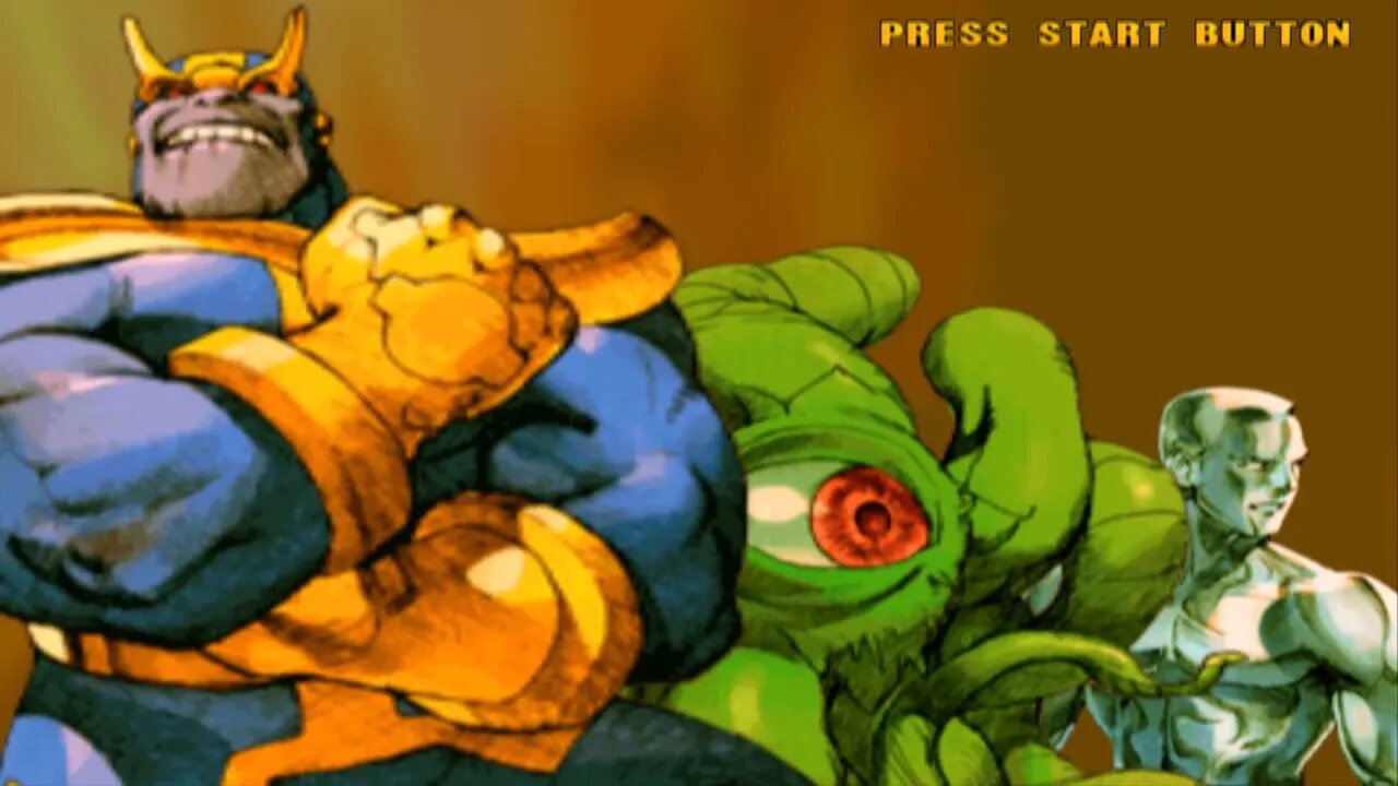 Marvel vs Capcom 2 Arcade Mode Gameplay Shuma Gorath, Iceman, Thanos