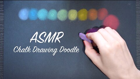 ASMR Chalk Drawing Doodle | Sketching and Paper Sounds | (No Talking)