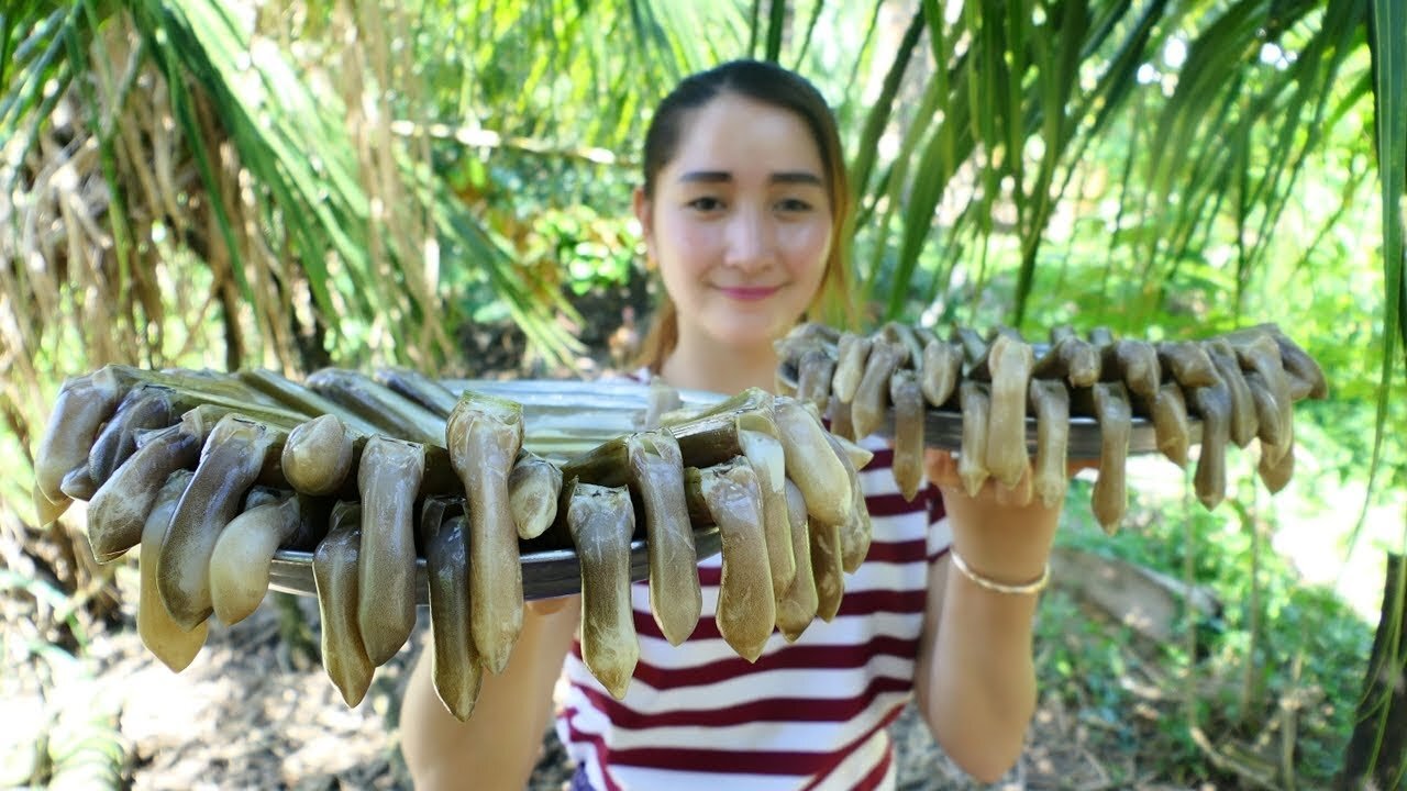 Yummy Razor Clam Hot Spicy Cooking - Razor Calm Stir Fry - Cooking With Sros