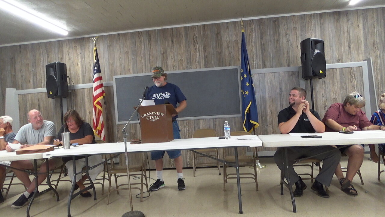 Grandview Indiana Town Board Meeting at Civic Center 7-12-23