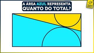 Calcule a ÁREA azul! (Matemática | Geometria Plana)