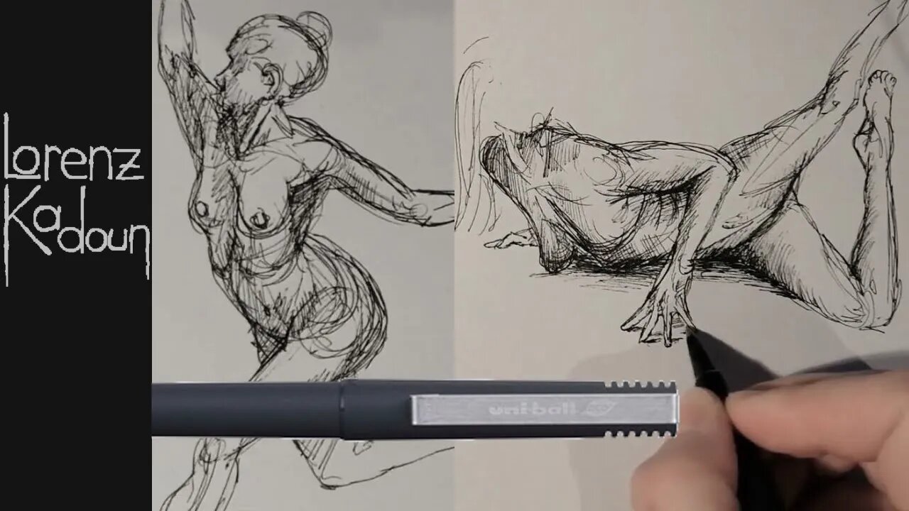 Ballpointpen FIGURE DRAWING Uniball eco