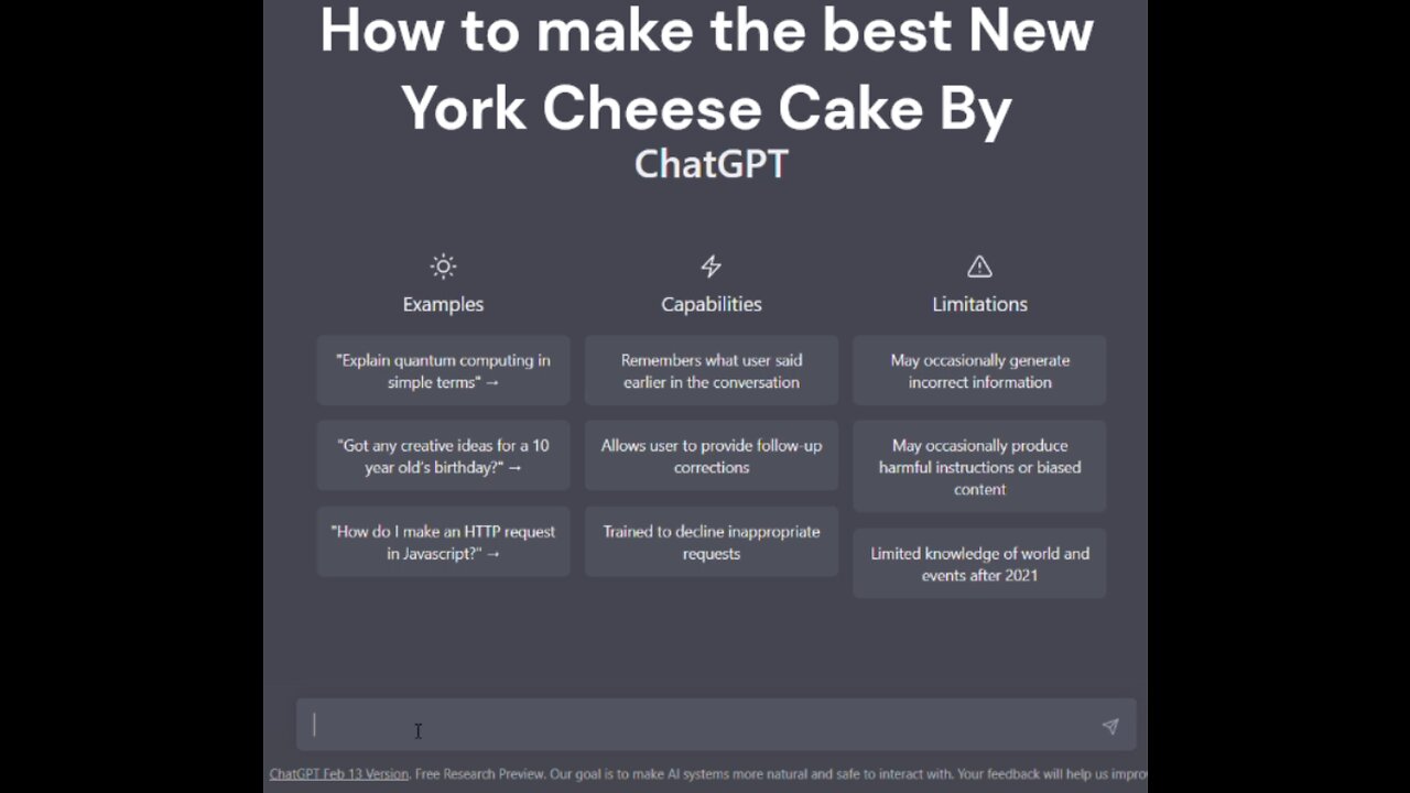 ChatGPT helps you Make the Best New York Cheese Cake!