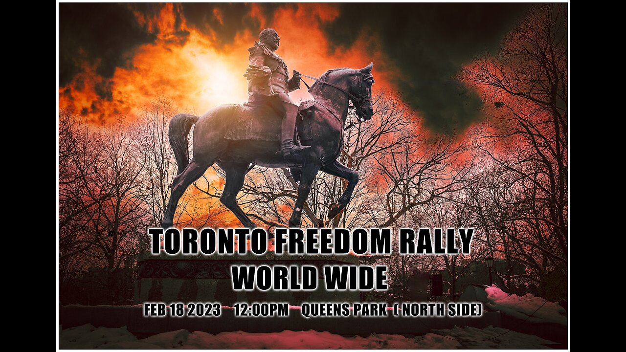 "Freedom Convoy 2022" Anniversary, Feb 18 2023 Queens Park Toronto Ontario Canada