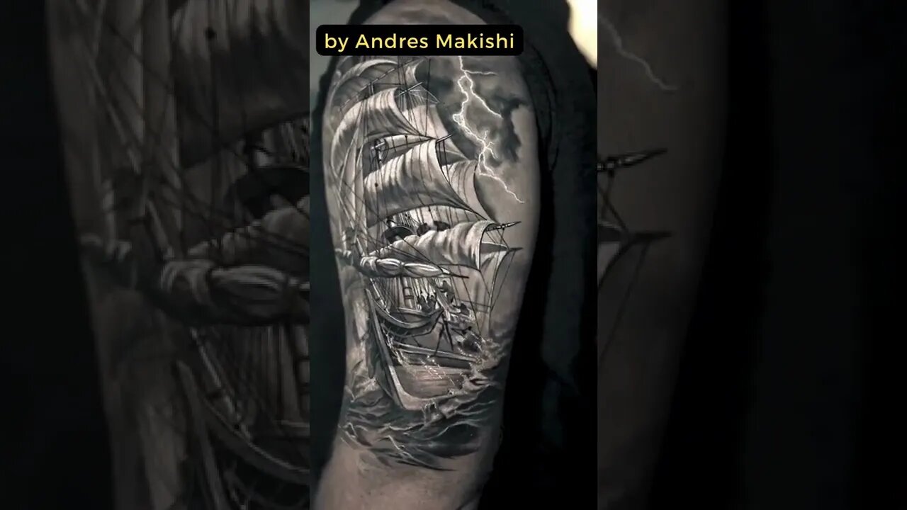 Stunning work by Andres Makishi #shorts #tattoos #inked #youtubeshorts