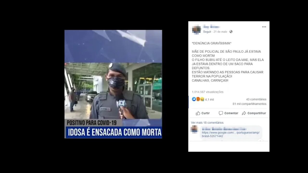 URGENTE!! VOCE VIU ISSO? Idosa é ensacada ainda viva após confirmação de VIRUS CV- 06/05/20