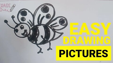 Easy Drawing Pictures: Learn to draw a butterfly