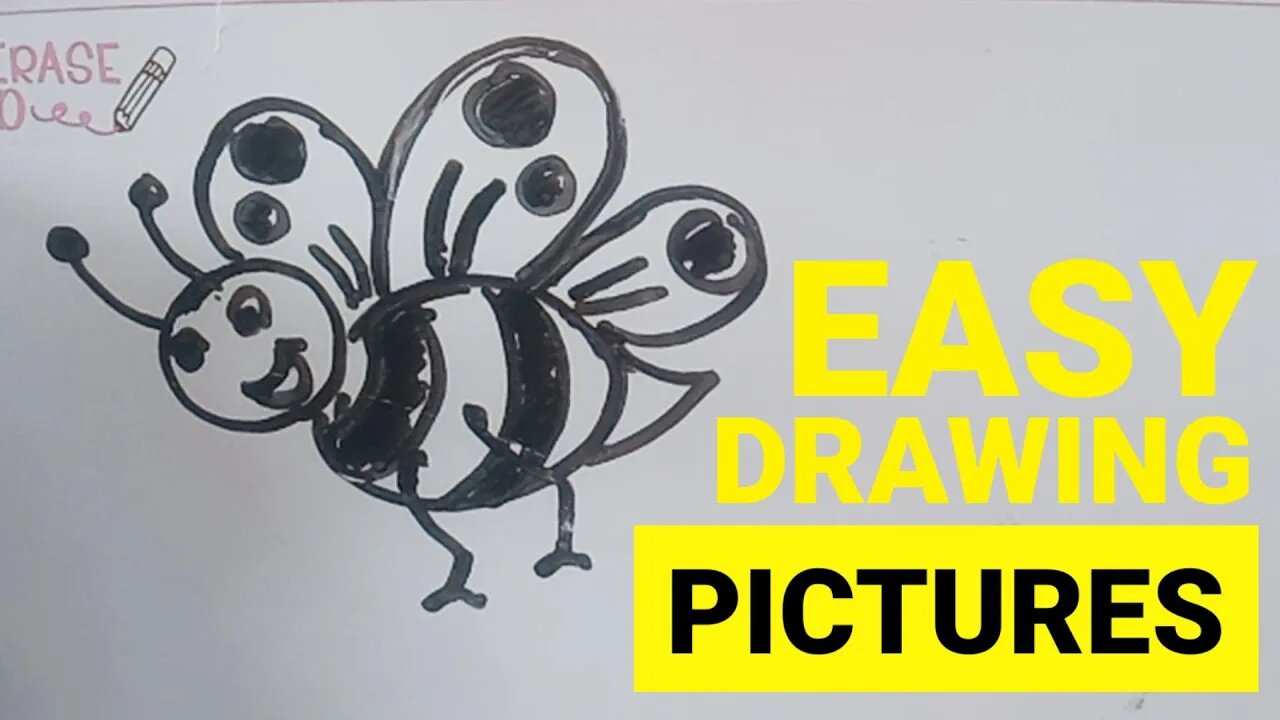 Easy Drawing Pictures: Learn to draw a butterfly
