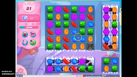 Candy Crush Level 1182 Audio Talkthrough, 1 Star 0 Boosters