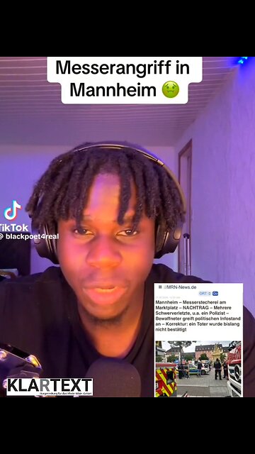 Mit Migrationshintergrund KLARTEXT sprechen: Zum Messermord in Mannheim!