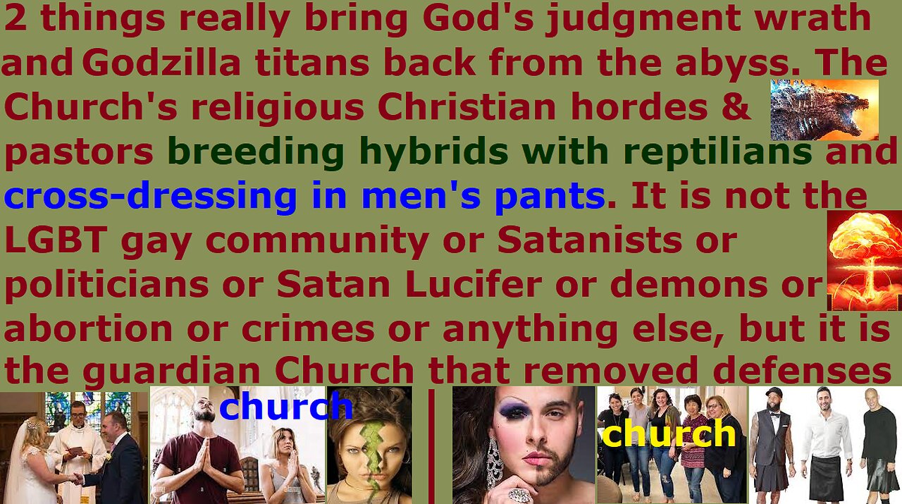 2 things bring God's judgment & titans back - Church's breeding hybrids & cross-dressing men's pants