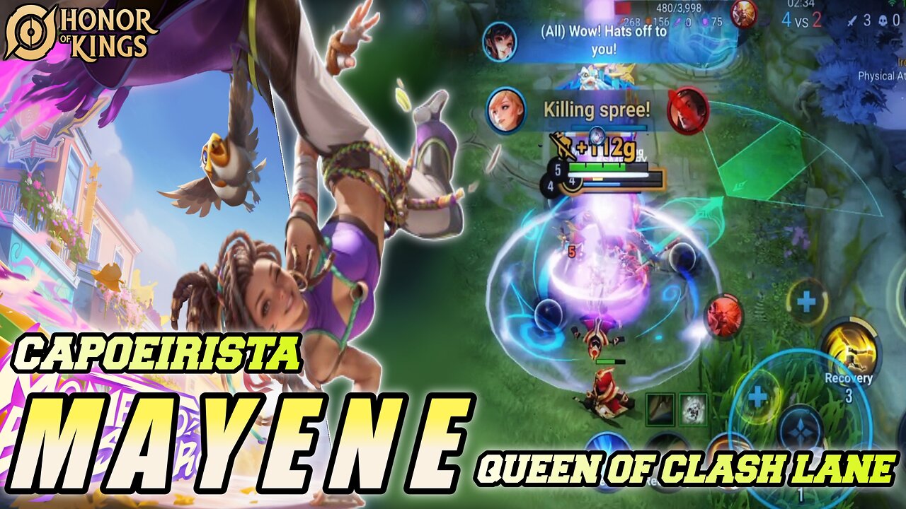 MAYENE Queen of Clash Lane Honor of Kings (HOK) best fighter INSANE DAMAGE! | pro player gameplay