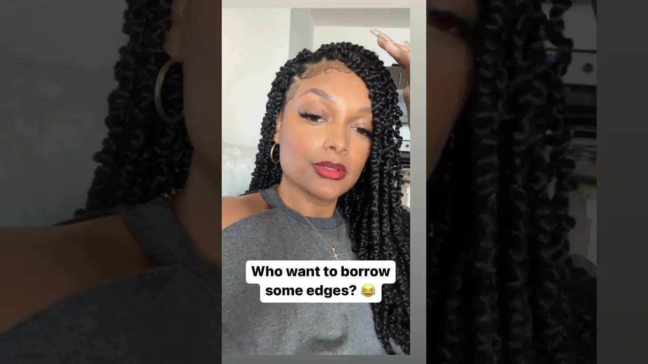 Who want to borrow my edges? #beauty #hair #edgetats