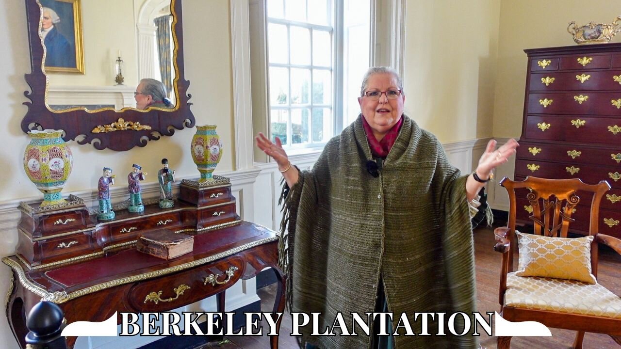 Inside BERKELEY PLANTATION w/ docent Tammy