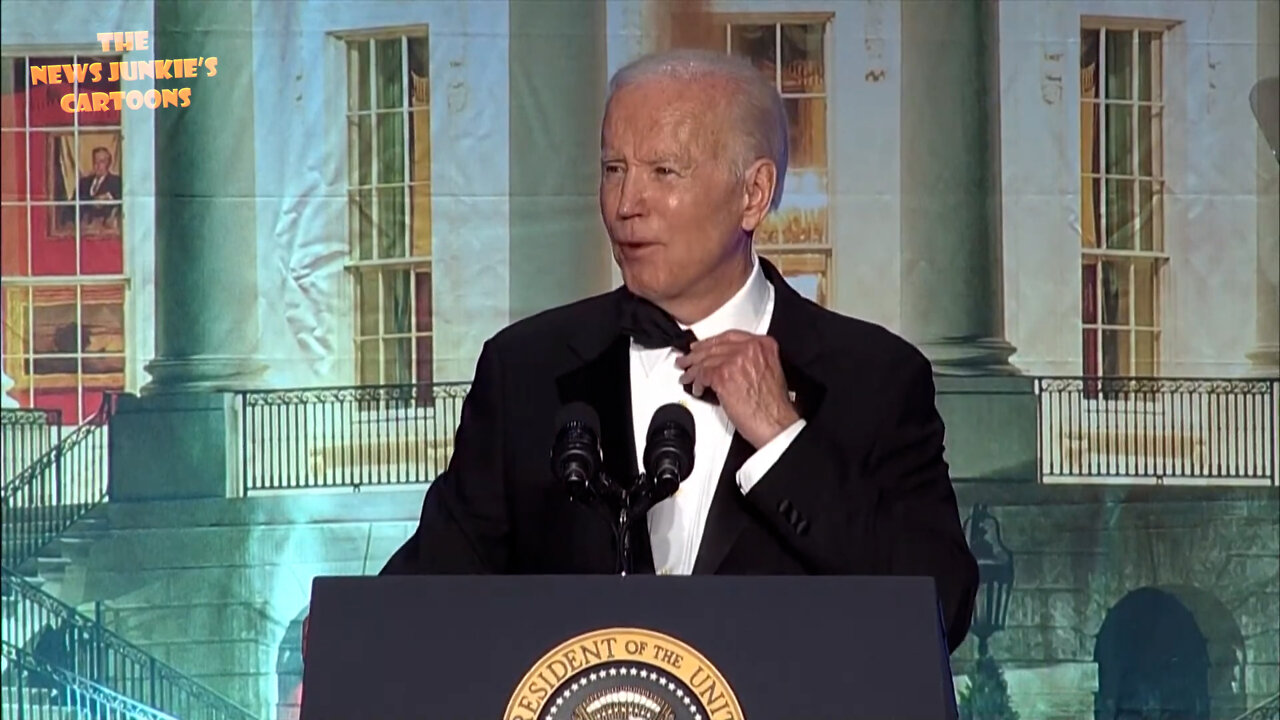 Biden's wardrobe malfunction at the WH Correspondents' Dinner.