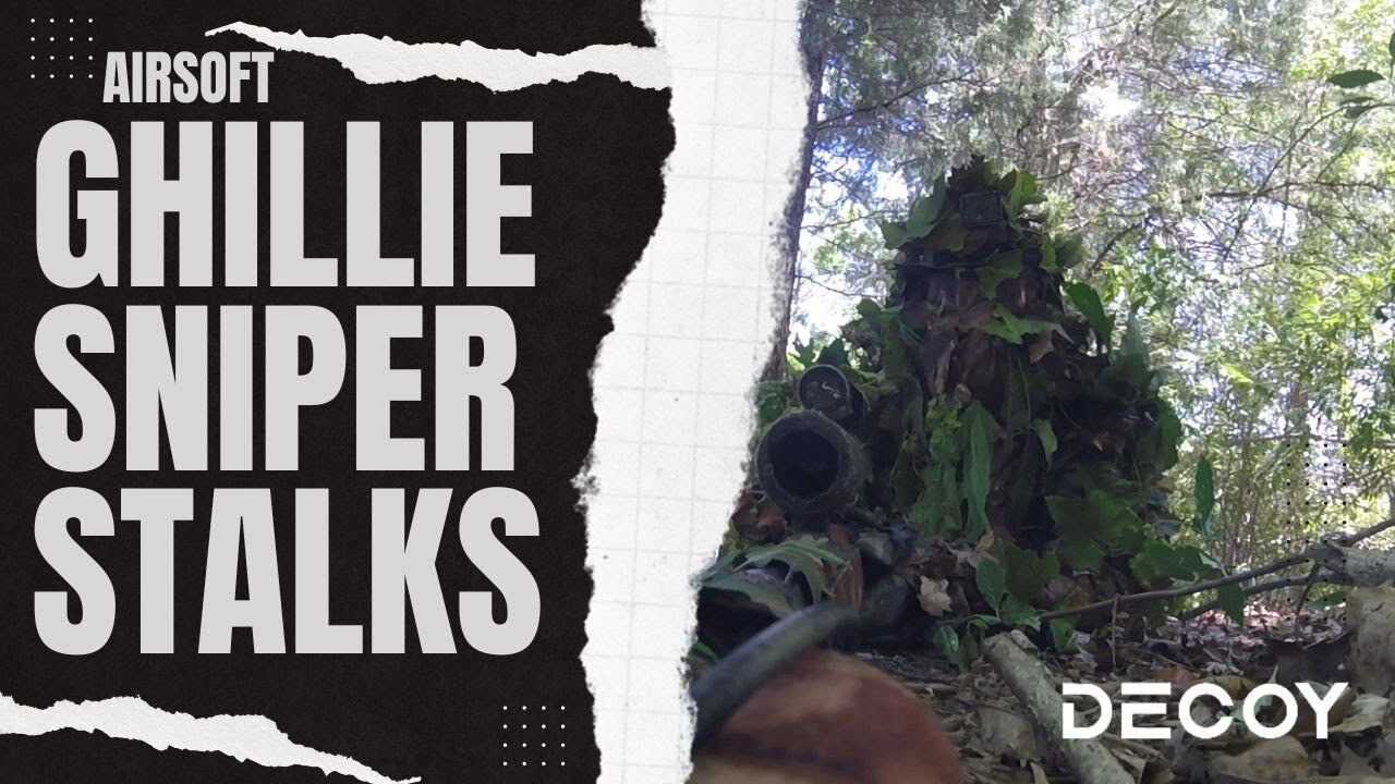 GHILLIE SNIPER STALKS ENEMY - AIRSOFT GAMEPLAY