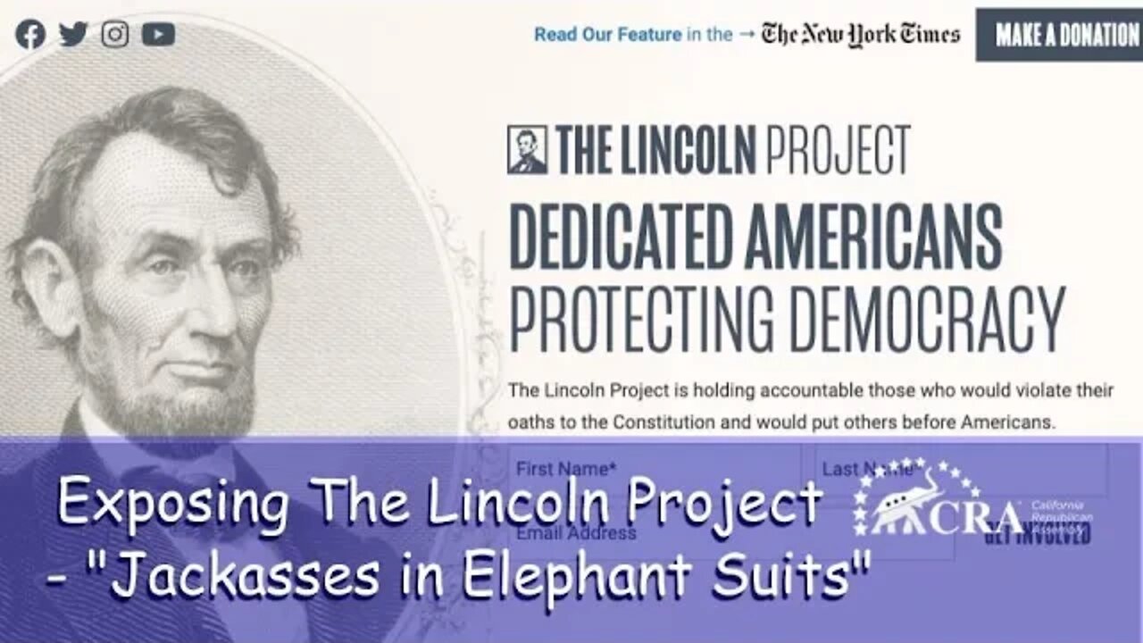 Exposing The Lincoln Project - "Jackasses in Elephant Suits"