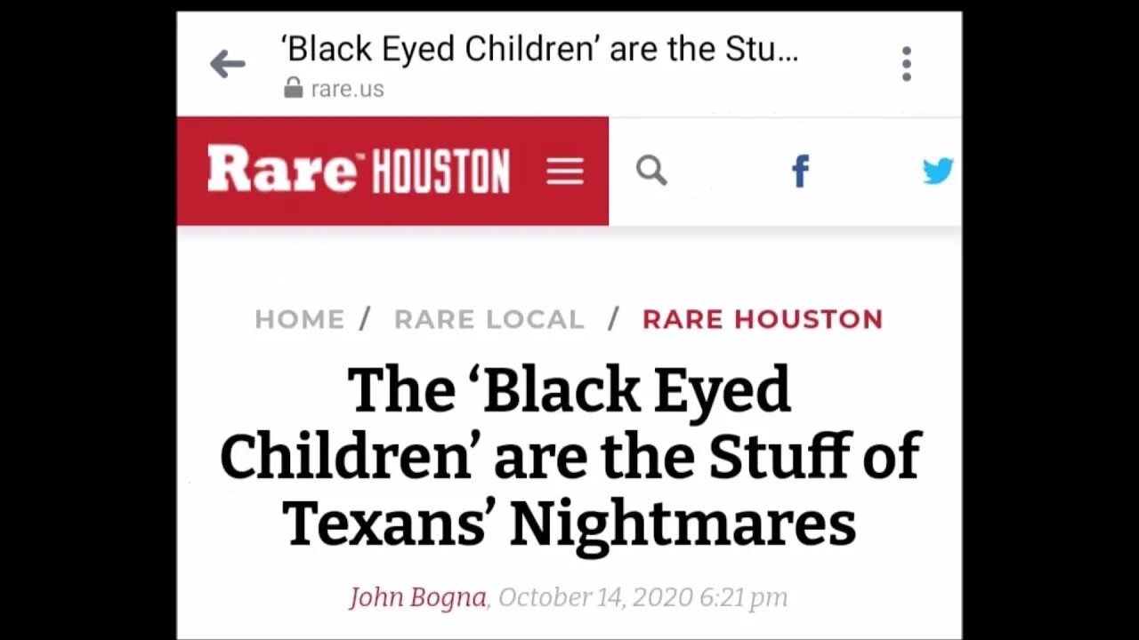 Black Eyed Children Are The Stuff Of Texans Nightmares Paranormal News