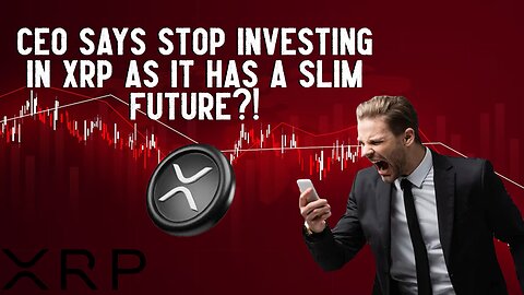 CEO Says Stop Investing in XRP! It Has A Slim Future?!