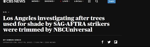 Did Universal Studios trim trees to mess with striking workers?