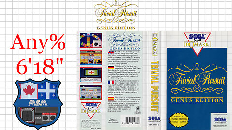 Trivial Pursuit: Genus Edition [SMS] Any% [6'18"] 3rd place | SEGA Master System Marceau