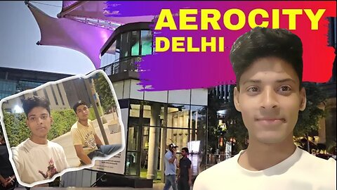 Delhi Aerocity going with friends night view #Delhi #India