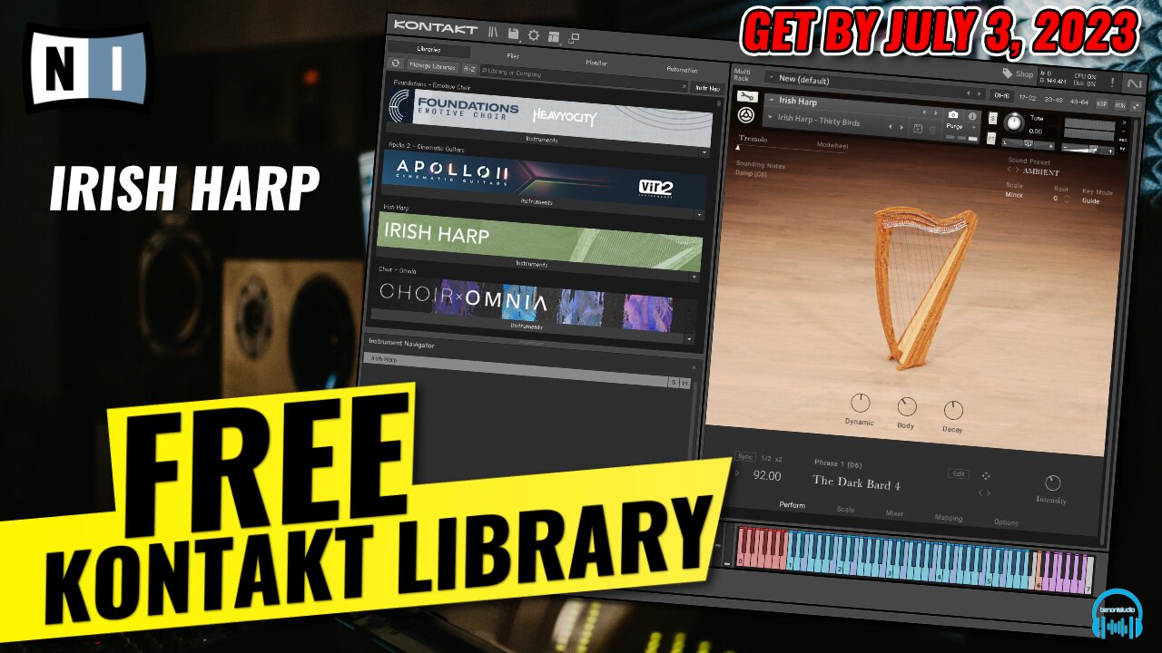 FREE KONTAKT LIBRARY - NI IRISH HARP 🎹